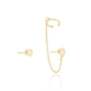 Golden chain earrings